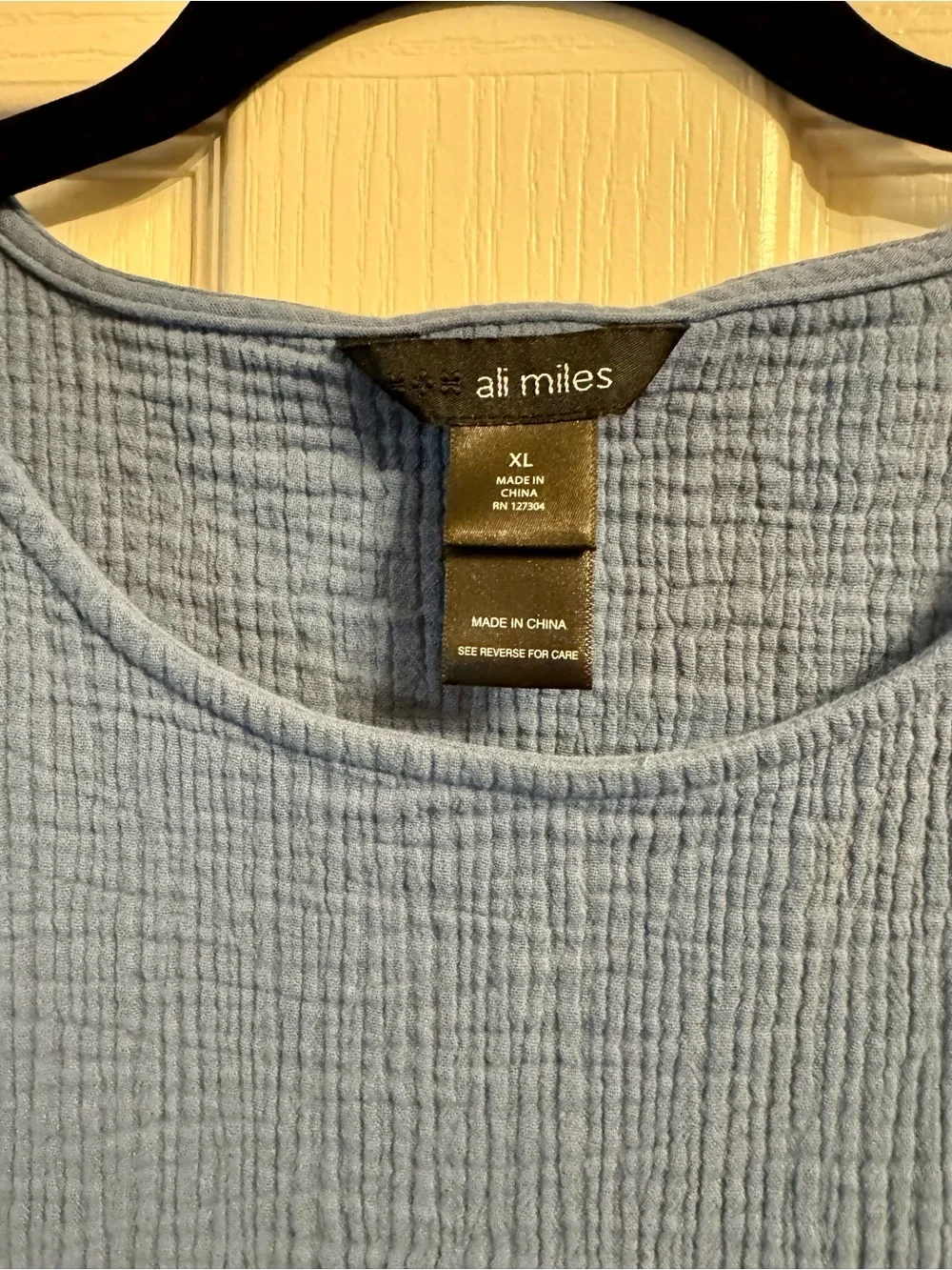 Ali Miles Light Blue Two-Piece Gauze Pant Set